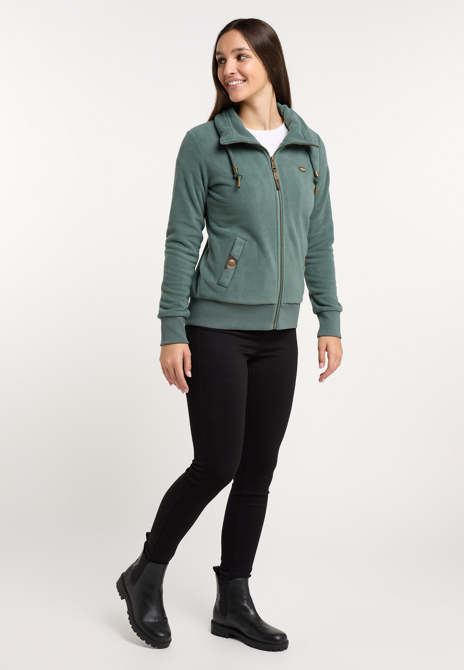 RYLIE FLEECE ZIP SOLID