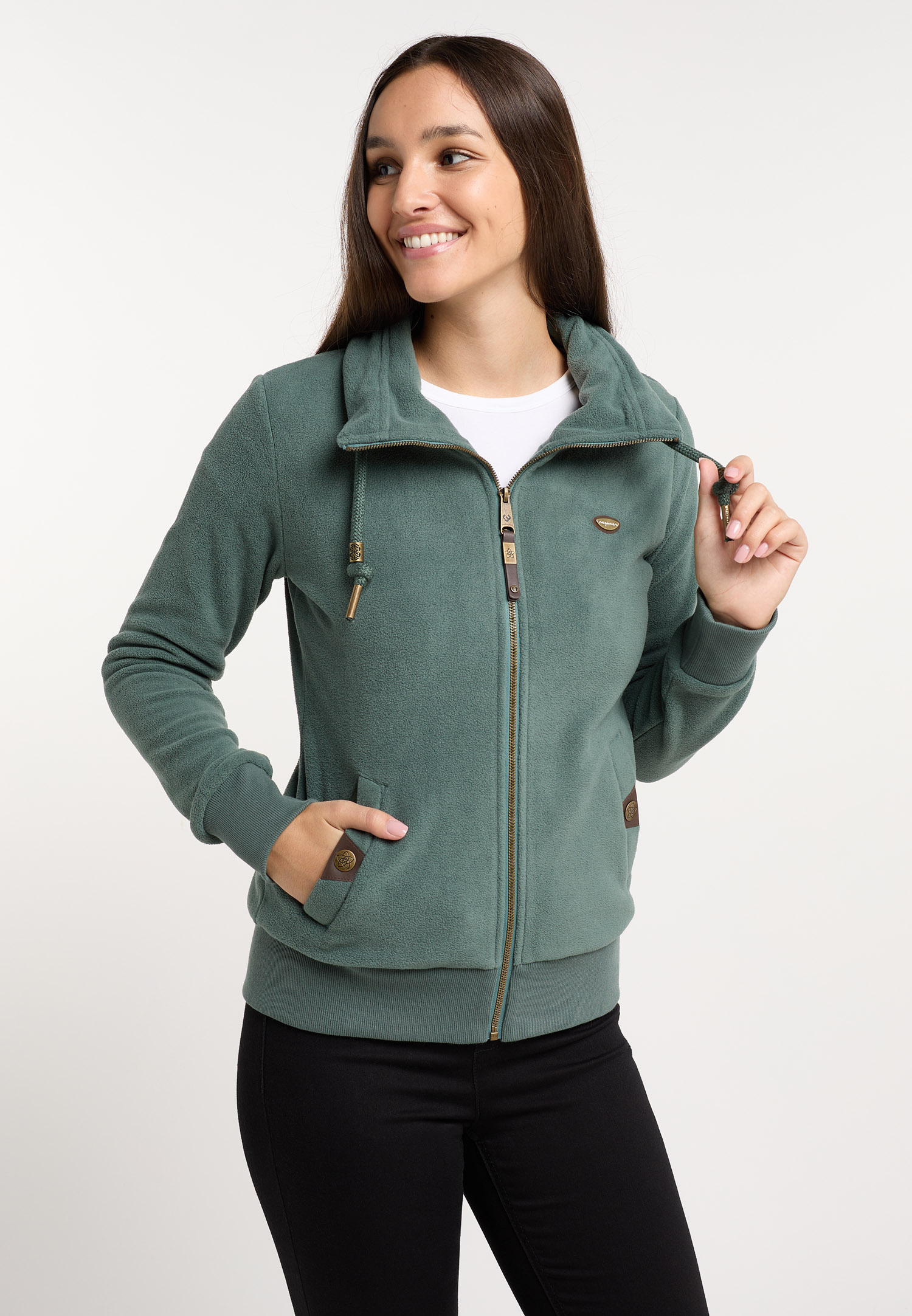RYLIE FLEECE ZIP SOLID