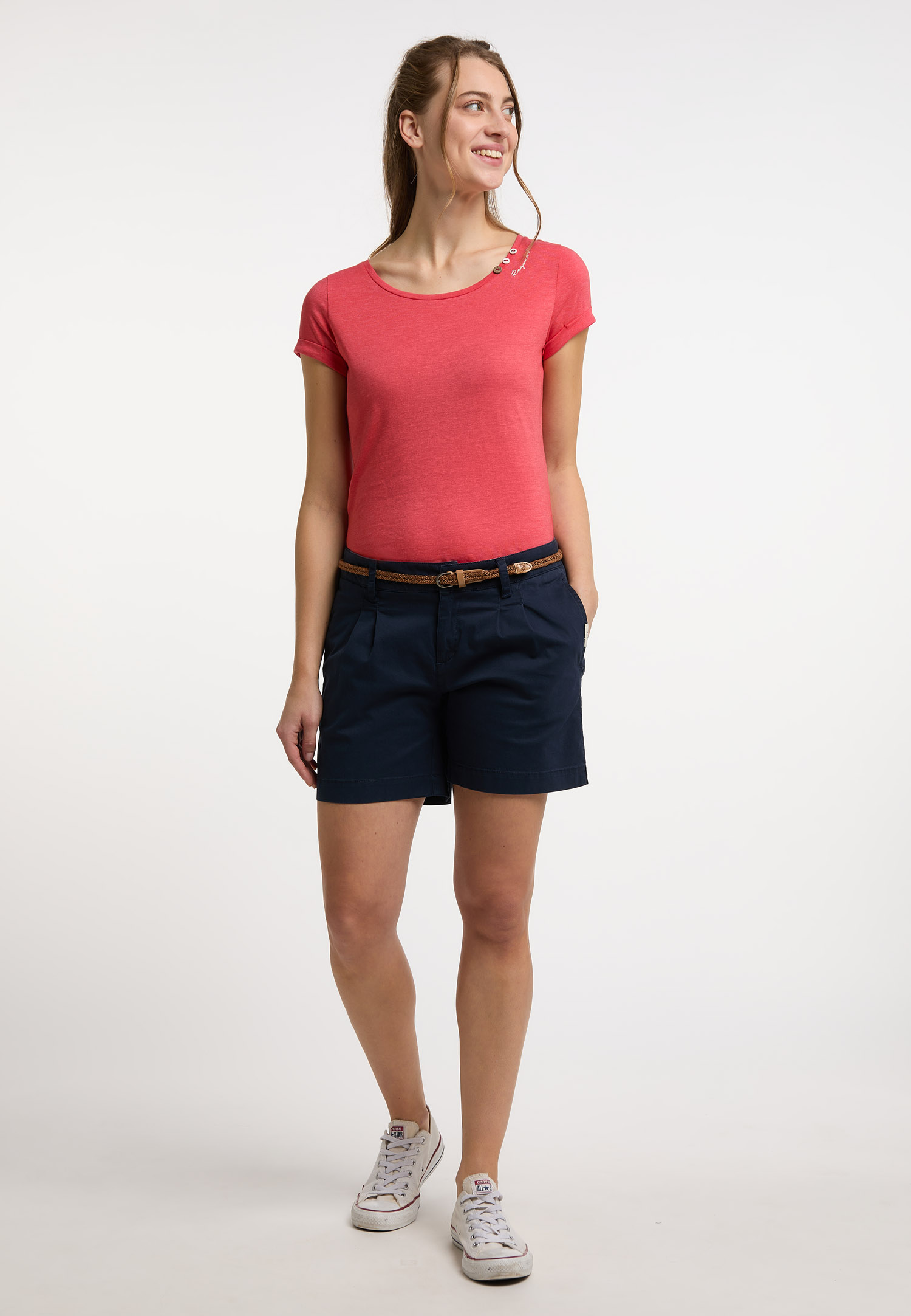 Ladies chino deals knee length shorts